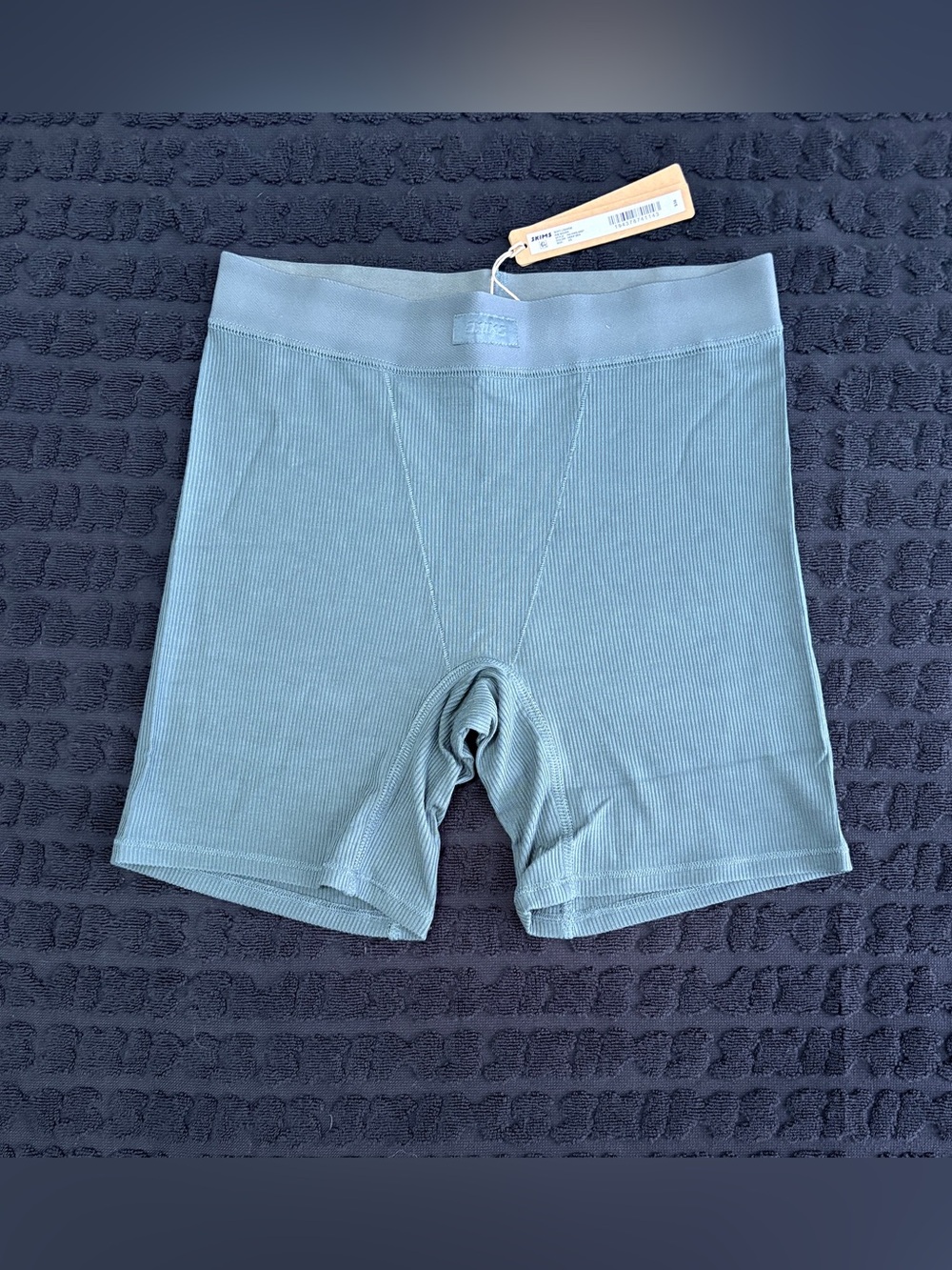 SKIMS Soft Lounge Rib Boxer | Deep Sea |  XS | NWT 🏷️ - Picture 2 of 5